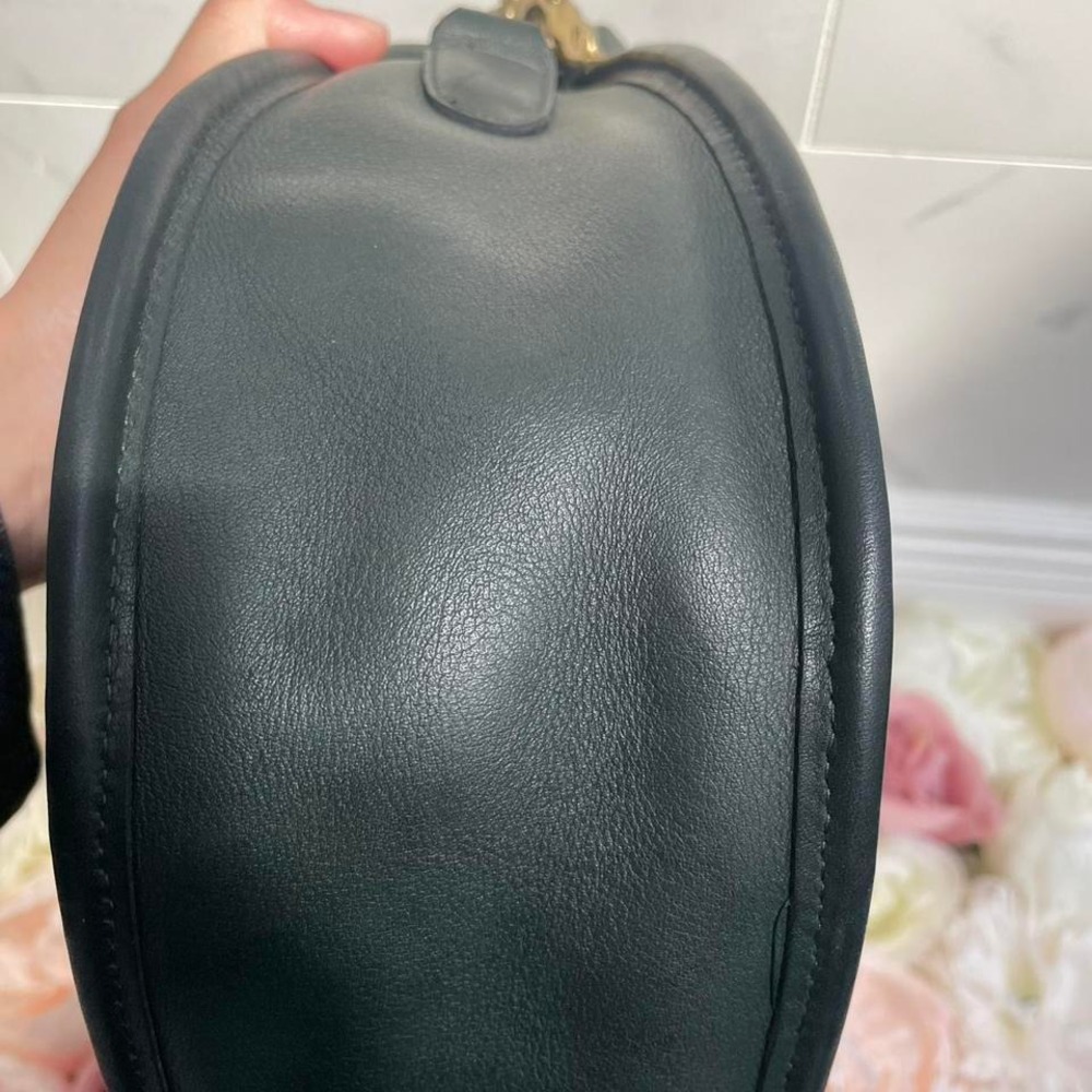 Coach Green Leather Saddle Crossbody with Gold Hardware - Picture 5 of 12